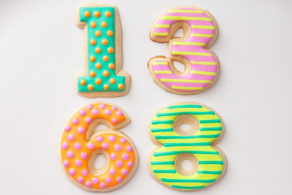 Baked Happy - Polka Dot & Stripe Birthday Numbers